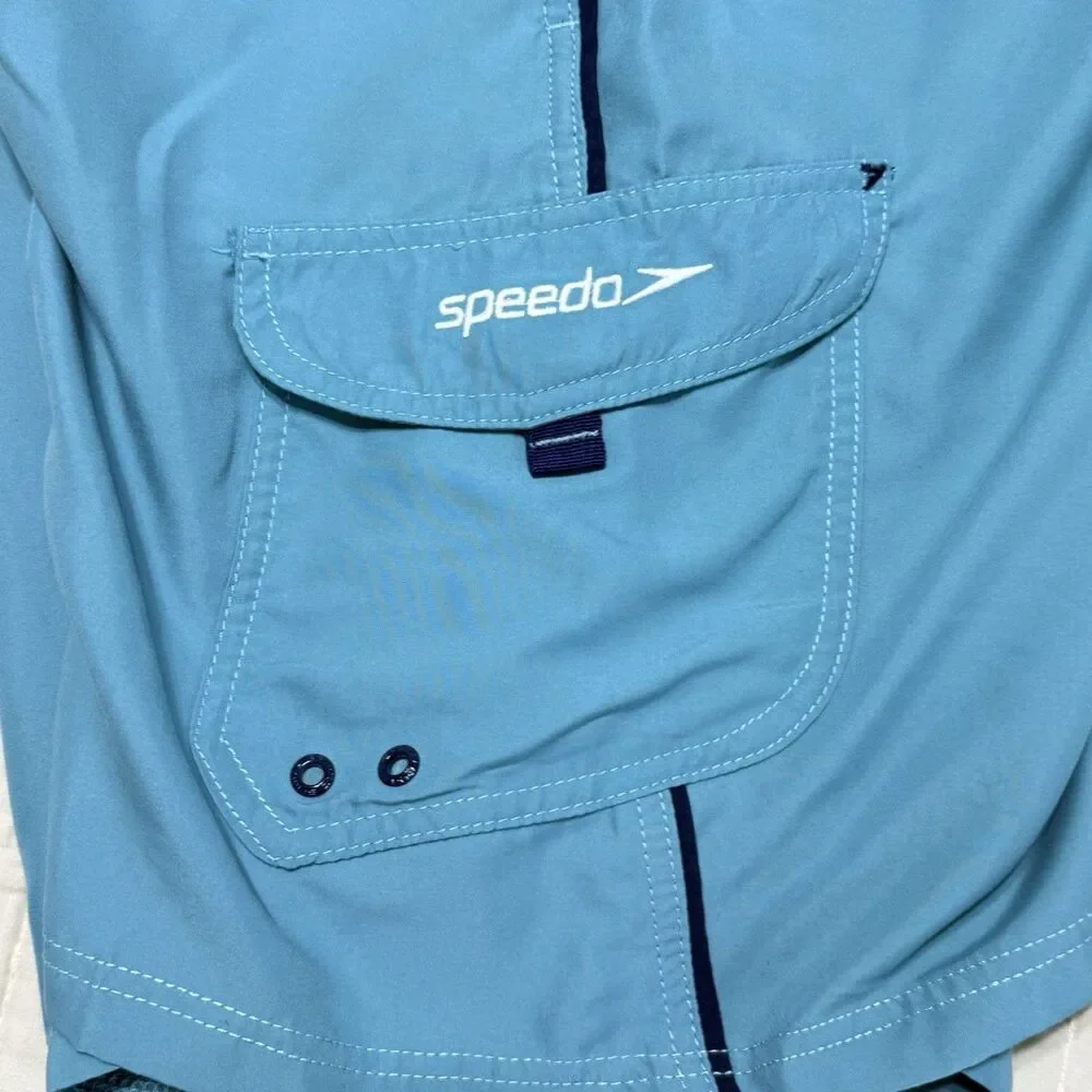 Speed Men’s Swimsuit | Teal & Black | Adult Large | Multiple Pockets